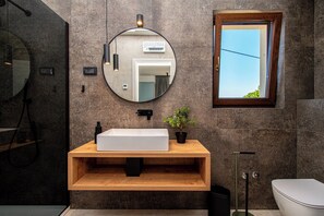 Shower, hair dryer, bidet, towels - Villa Sirola by Istrabook (Valtura)