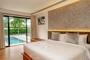 Biệt thự, 1 phòng ngủ, quang cảnh hồ bơi | 1 phòng ngủ, truy cập Internet không dây miễn phí, bộ trải giường 