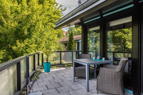 Ferienhaus 'Sweet Home' mit Bergblick, privater Terrasse und Wi-Fi