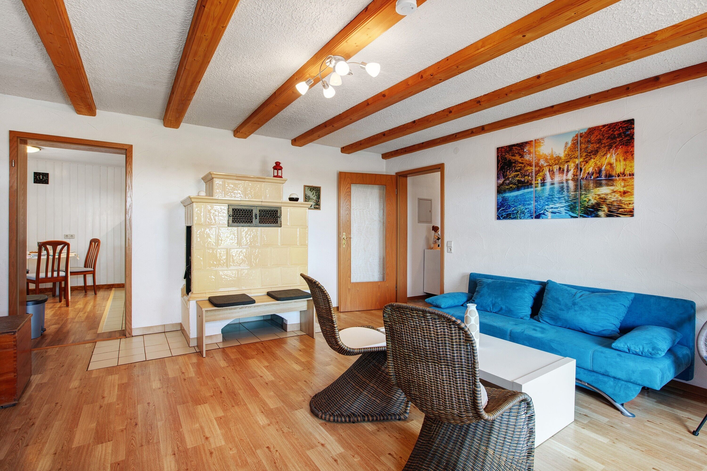 TV, caminetto, impianto stereo