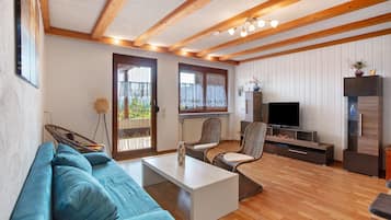 TV, caminetto, impianto stereo