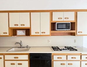 Fridge, microwave, coffee/tea maker, electric kettle