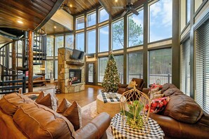 Smart TV, fireplace, video games