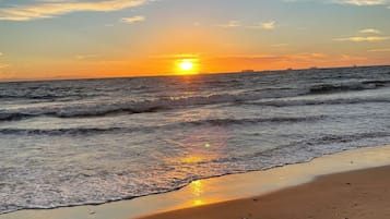 Sun-loungers, beach towels