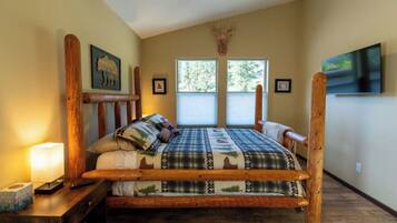 2 bedrooms, desk, iron/ironing board, travel crib