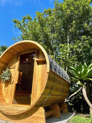 Experience serene, eco-friendly accommodations amidst lush greenery and natural surroundings.