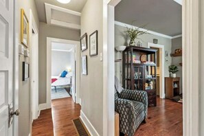 2 bedrooms, desk, iron/ironing board, travel crib