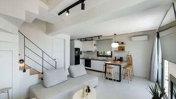 Deluxe-Penthouse, Meerblick | Wohnbereich