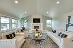 Smart-tv en een open haard