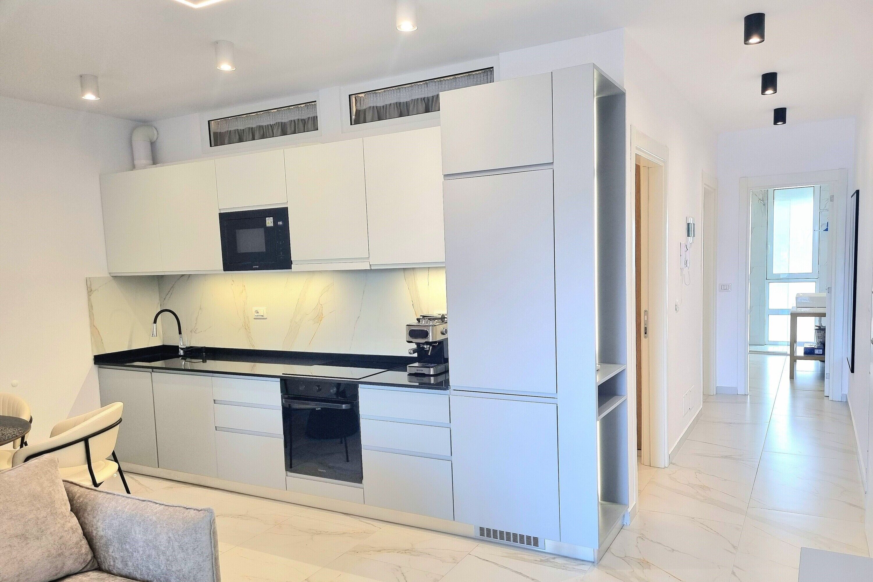 Familienapartment, Mehrere Schlafzimmer (SanPietro Holiday Homes 298) | Eigene Küche | Kühlschrank, Ofen, Herdplatte, Geschirrspüler