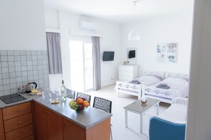 Superior Studio, Sea View | In-room safe, desk, laptop workspace, blackout drapes - Themis Apartments (Oroklini)