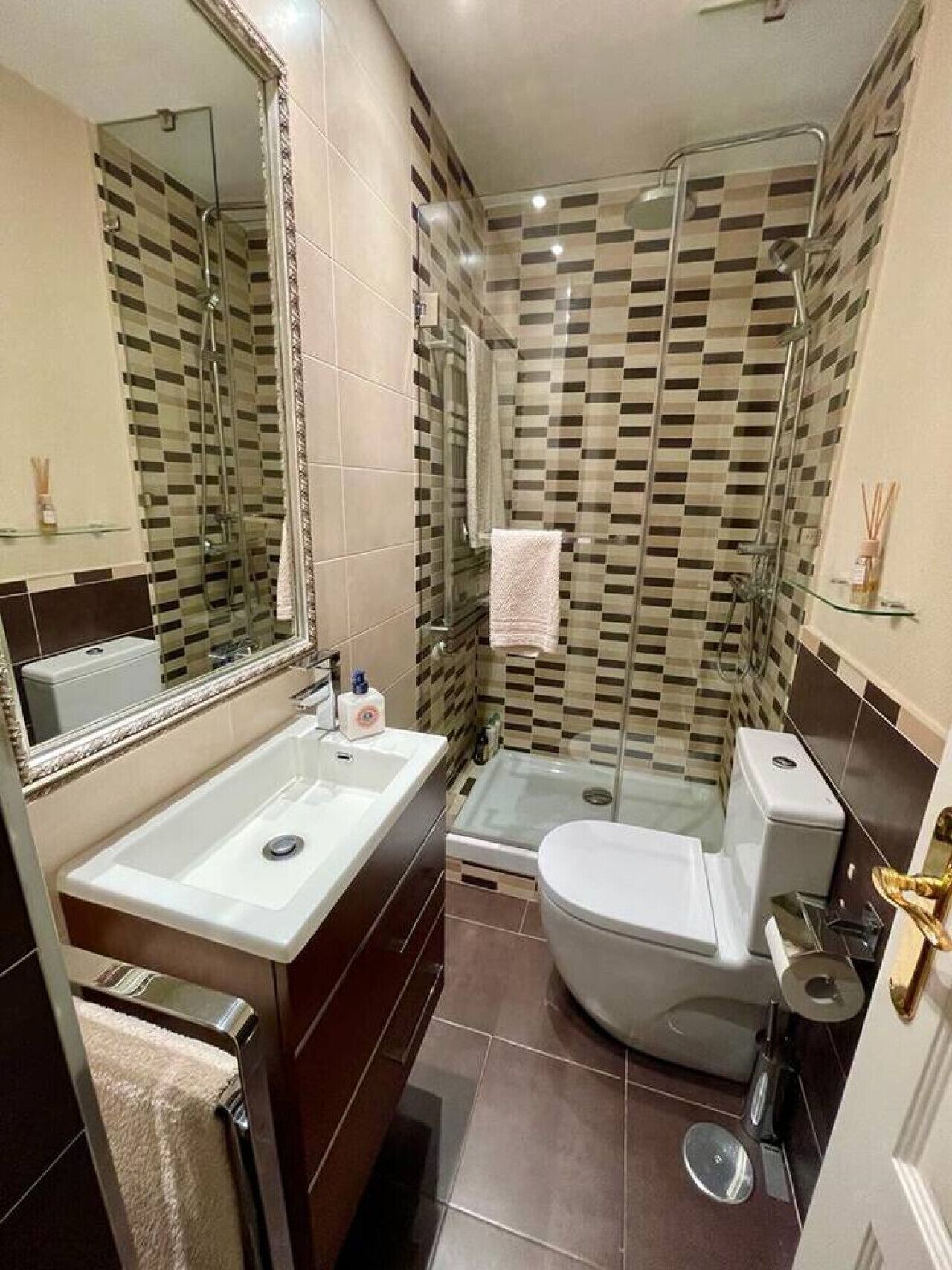 Hair dryer, soap, shampoo