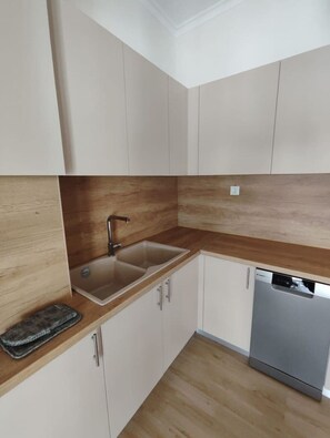 Fridge, oven, stovetop, dishwasher