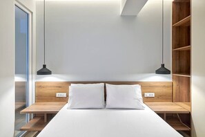 1 chambre, bureau, fer et planche à repasser, lit parapluie