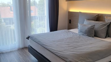 Classic Double Room, City View | Desk, laptop workspace, blackout drapes, iron/ironing board