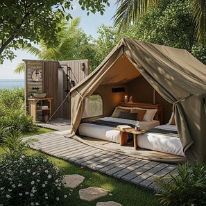Tent | 1 slaapkamer, individueel gedecoreerd, individueel gemeubileerd