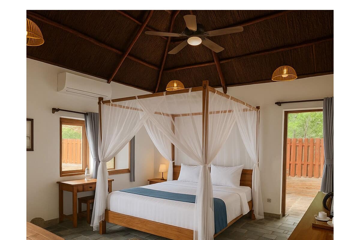 Hypo-allergenic bedding available, desk, blackout drapes, soundproofing