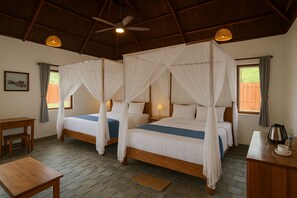 Hypo-allergenic bedding, individually decorated, individually furnished