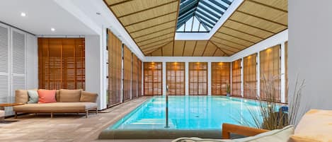 Indoor pool, a heated pool