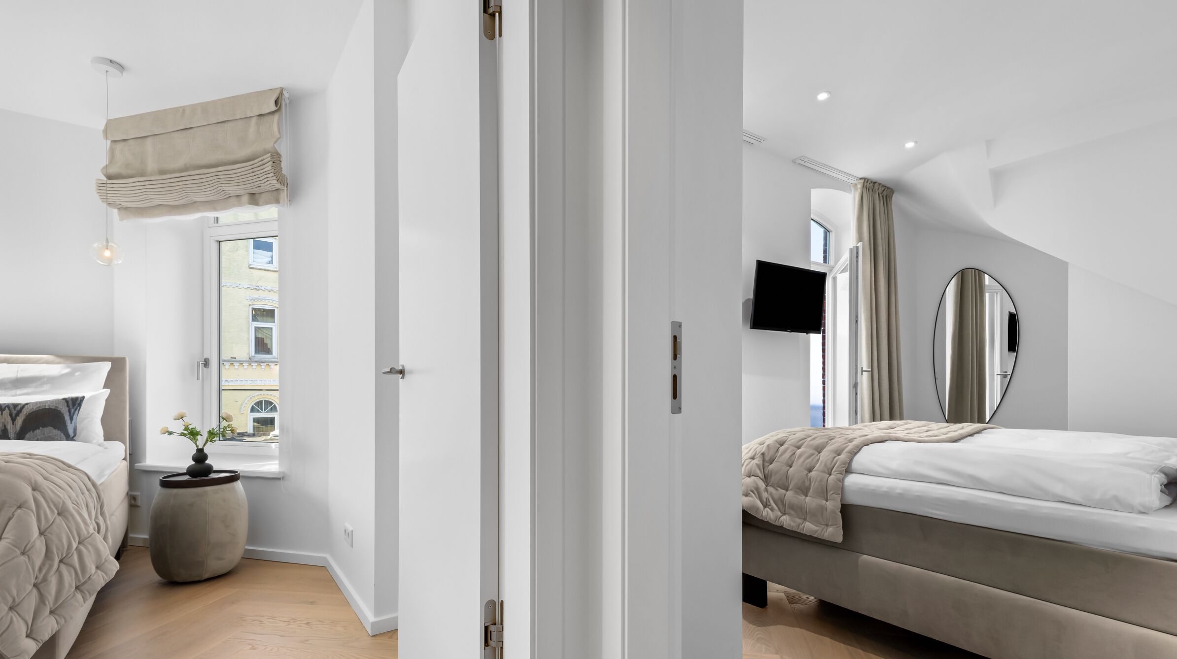 2 habitaciones, tabla de planchar con plancha y cuna de viaje 