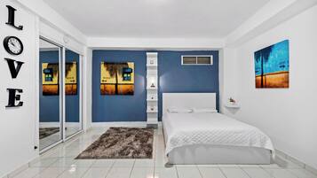 1 bedroom, travel crib, free WiFi, bed sheets