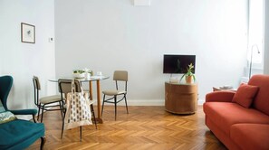 TV, DVD player, stereo