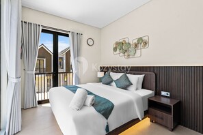 Vila, 2 kamar tidur, pemandangan kota | 2 kamar tidur, setrika/meja setrika, Wi-Fi gratis, dan seprai linen