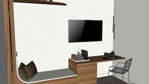 Standard Room | Desk, laptop workspace, blackout drapes, soundproofing
