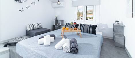 1 makuuhuone, silitysrauta/-lauta, ilmainen Wi-Fi, vuodevaatteet