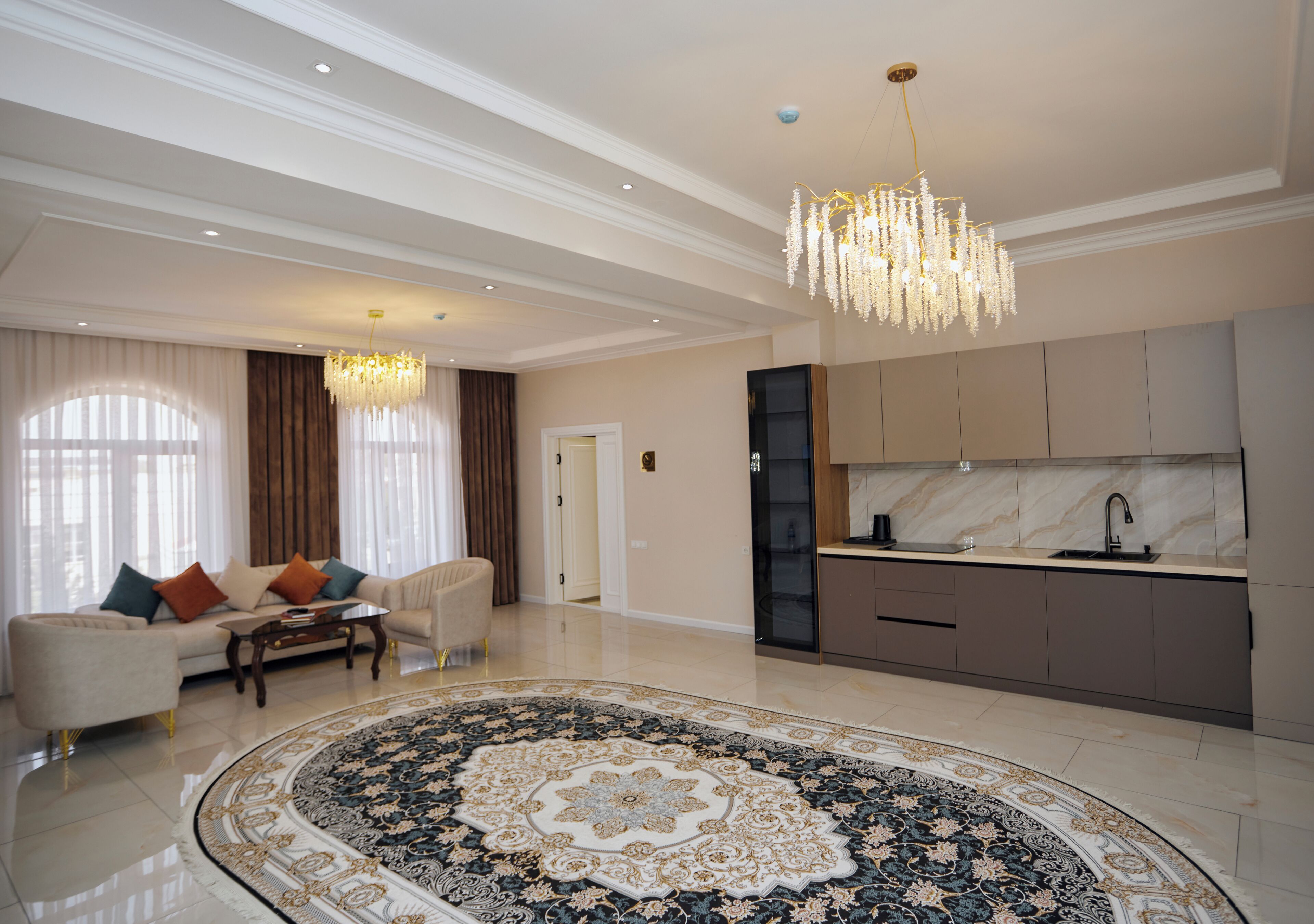 43-tommers smart-tv med satellitkanaler, gulvvarme