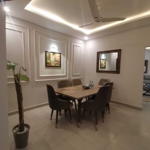 Dining - luxe leaf residence with Patio & Gym,   luxury in the heart of capital city (Islamabad)