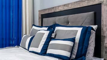 3 quartos, cofres nos quartos, ferros/tábuas de passar roupa, Wi-Fi