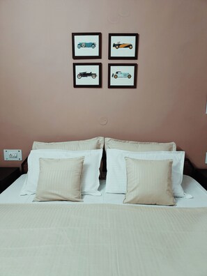 Phòng Premium | Bộ trải giường bằng vải cotton Ai Cập, bộ đồ giường cao cấp 