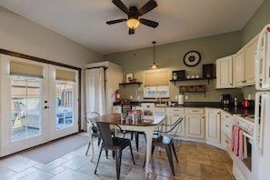 Fridge, microwave, oven, stovetop - Downtown | New Hot Tub! Walking Distance to Springs, Shops, Restaurants (Pagosa Springs)