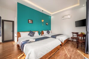 Departamento clásico, aire acondicionado, vista a la alberca | 4 habitaciones, espacio para trabajar con laptop y wifi gratis 
