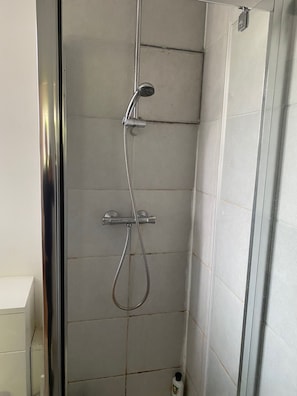 Casa | Banheiro | Chuveiro, secador de cabelo, toalhas de banho