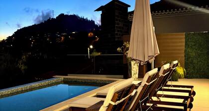 Madeira Protea Retreat with private heated pool, office space and gym