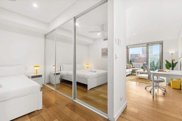 2 bedrooms, iron/ironing board, WiFi, bed sheets