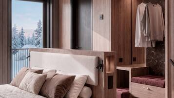 Luxury Suite, Balcony, Hill View | Premium bedding, down comforters, pillowtop beds, minibar