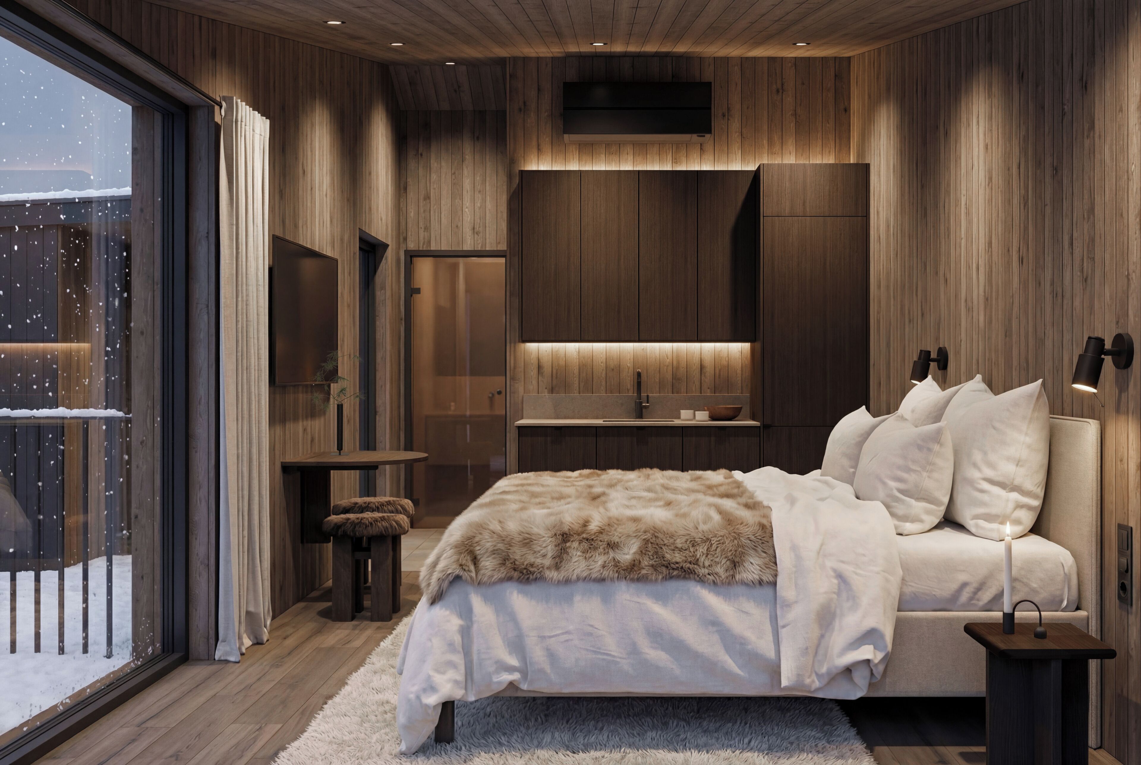 Deluxe-Doppel- oder -Zweibettzimmer, Hügelblick | Hochwertige Bettwaren, Daunenbettdecken, Pillowtop-Betten, Minibar