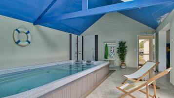 Indoor pool, a heated pool
