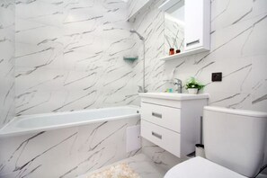 Een douche, een haardroger