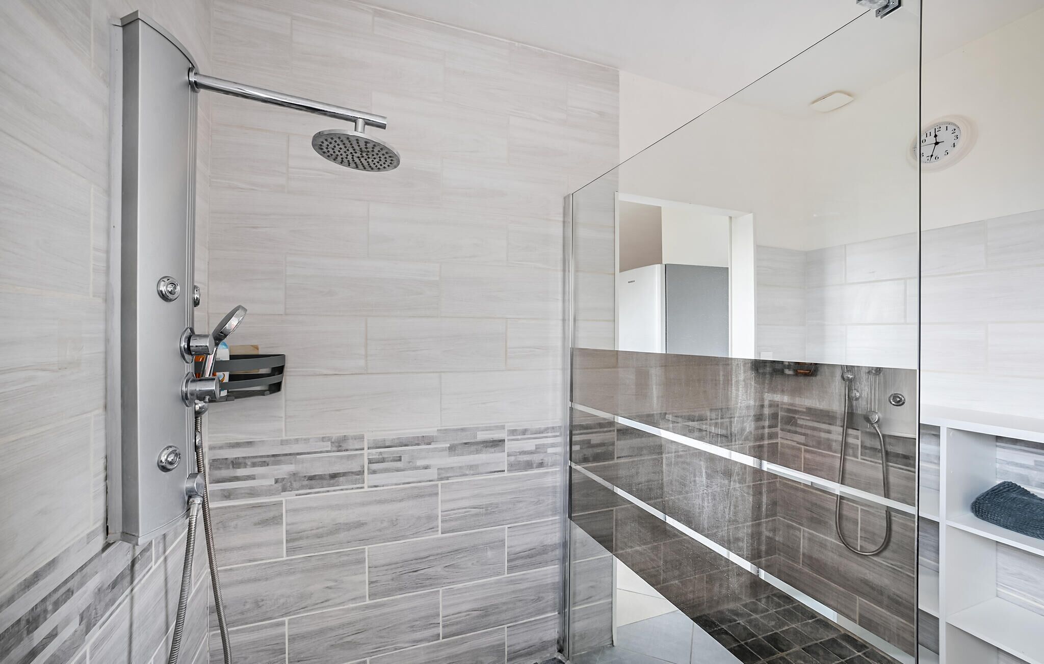 Shower, hair dryer