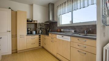 Fridge, oven, stovetop, dishwasher