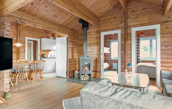 Smart TV, fireplace