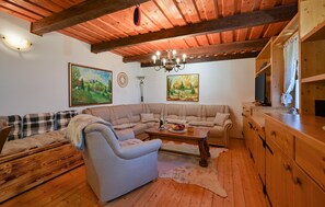 TV connectée, cheminée, chaîne hi-fi