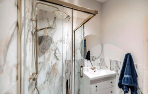 Shower, hair dryer