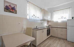 Fridge, oven, stovetop, coffee/tea maker