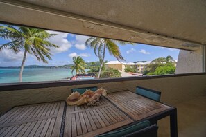 Outdoor dining - Beachfront Penthouse: 3BD/3BA (Christiansted)