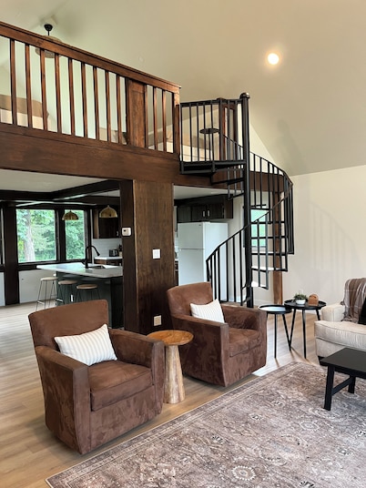 Walk to Road America-Peaceful Getaway w/ Views + Loft + Fire Pit